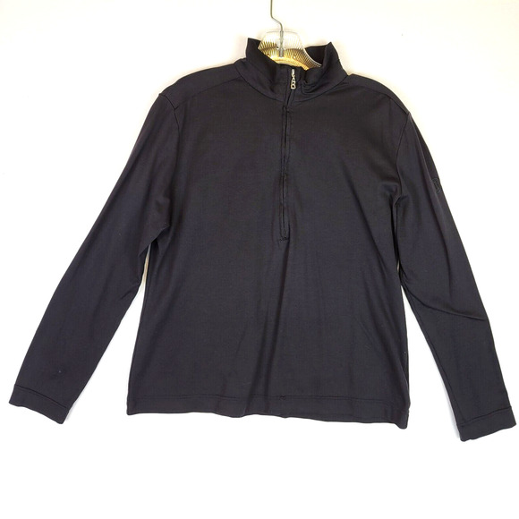Bogner Tops - Bogner Womens Activewear Top Size 12 Black Long Sleeve 1/2 Zip Mock Neck Ski Gym